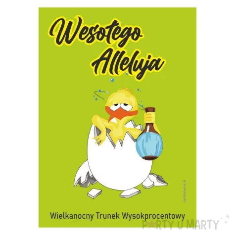 etykieta na butelke wesolego alleluja 85x120 mm 5 szt