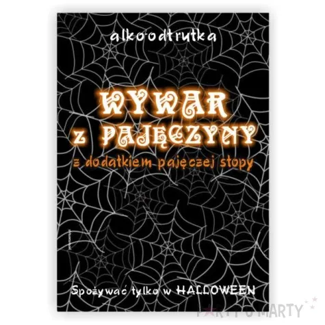 etykieta na butelke wywar z pajeczyny 85x120 mm 5 szt