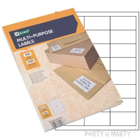 etykieta samoprzylepna a4 24 x 64 6x33 8mm d rect 100szt