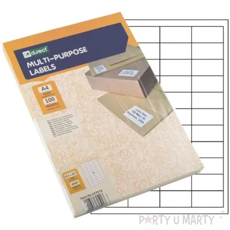 etykieta samoprzylepna a4 44 x 48 5x25 4mm leviatan 100szt