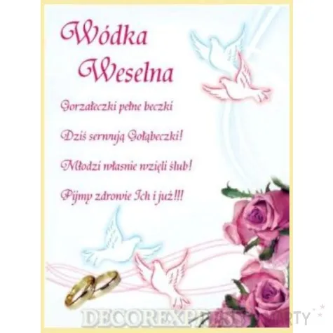 etykieta samoprzylepna na alkohol 50 szt