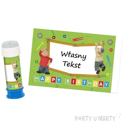 etykiety na banki mydlane happy birthday pat i mat sasiedzi folat 6 szt