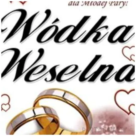 etykiety na butelke wodka weselna bialo bordowa dekoracjepolska 25szt