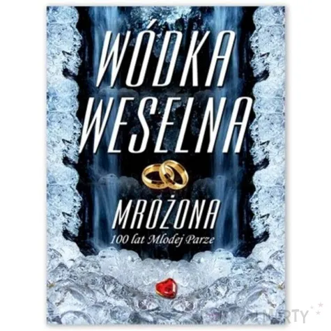 etykiety na butelke wodka weselna granatowa dekoracjepolska 25szt