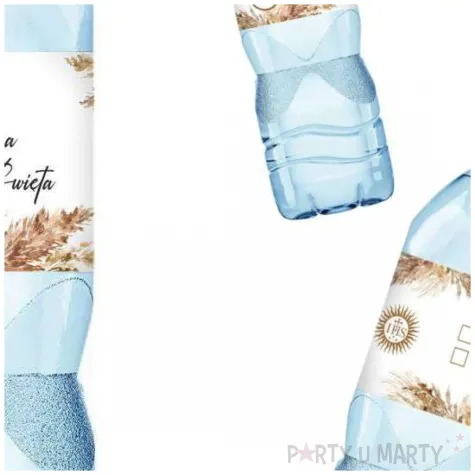 etykiety na wode mineralna komunia swieta boho 45x225 mm 3 szt