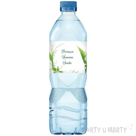 etykiety na wode mineralna komunia swieta konwalie 45x225 mm 3 szt