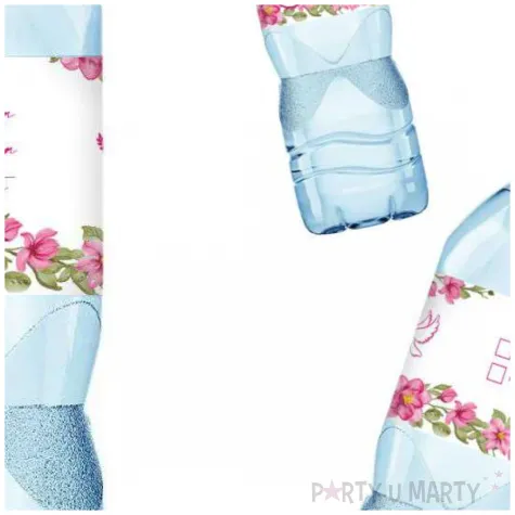 etykiety na wode mineralna komunia swieta rozowe serce 45x225 mm 3 szt