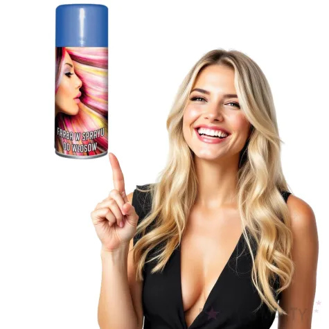 farba do wlosow w sprayu glitter niebieska aliga 175 ml
