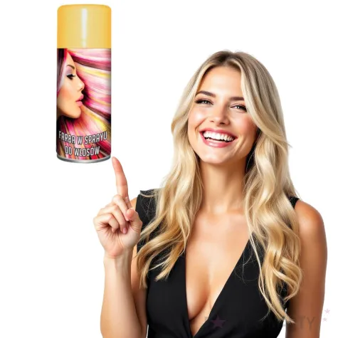 farba do wlosow w sprayu glitter zolta aliga 175 ml