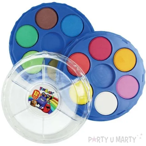 farby akwarelowe okragle opakowanie mix titanum