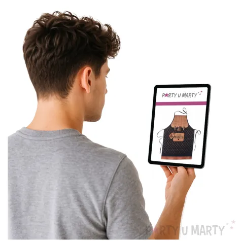 fartuch kuchenny stylowa babcia czarny party tino