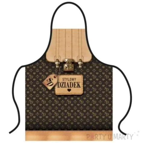 fartuch kuchenny stylowy dziadek czarny party tino