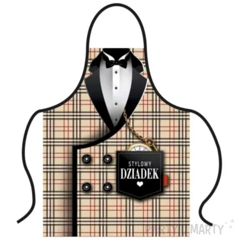 fartuch kuchenny stylowy dziadek w pepitke party tino