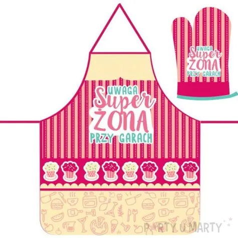 fartuch kuchenny super zona przy garach rekawica passion cards