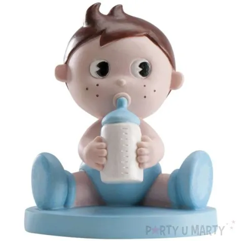 figurka na tort chlopiec z butelka dekora 10 cm