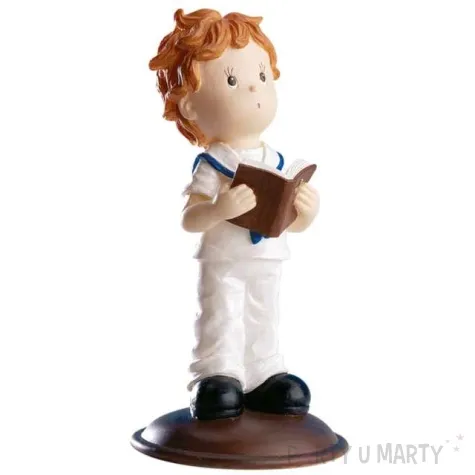 figurka na tort chlopiec z modlitewnikiem dekora 12 cm