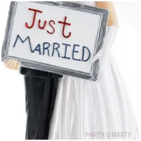 figurka na tort just married partydeco 14 5 cm