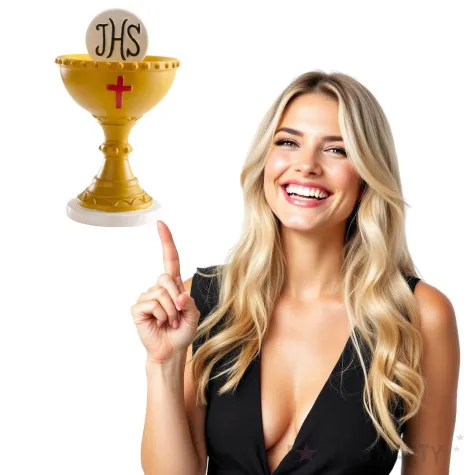 figurka na tort kielich z hostia ihs dekora 12 cm