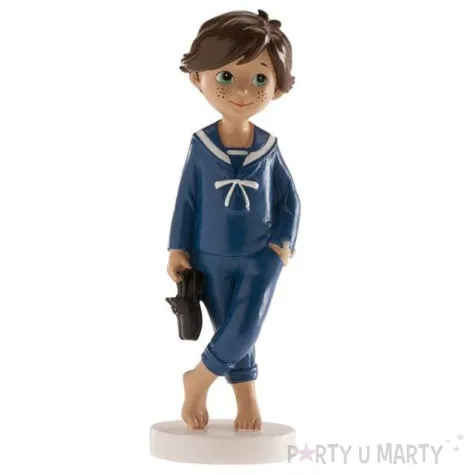 figurka na tort komunia chlopiec marynarz bosy dekora 13cm