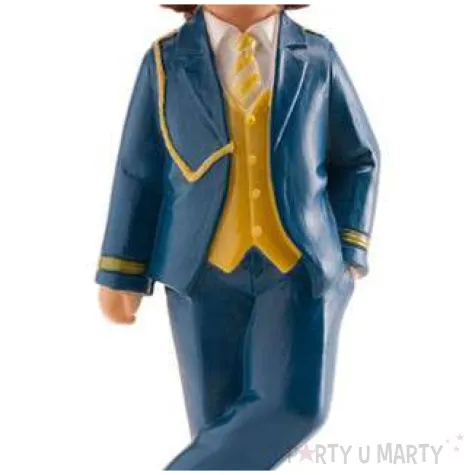 figurka na tort komunia chlopiec w granatowej marynarce dekora 15 cm