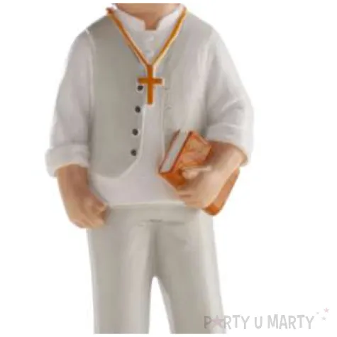 figurka na tort komunia chlopiec z biblia dekora 16 6 cm