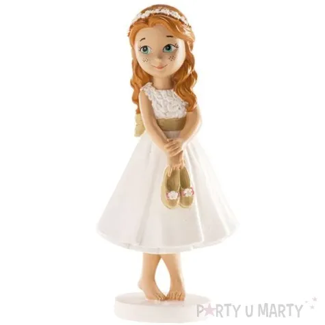 figurka na tort komunia dziewczynka bosa dekora 13 cm