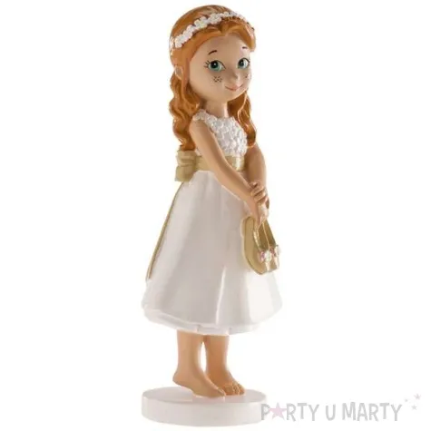 figurka na tort komunia dziewczynka bosa dekora 13 cm