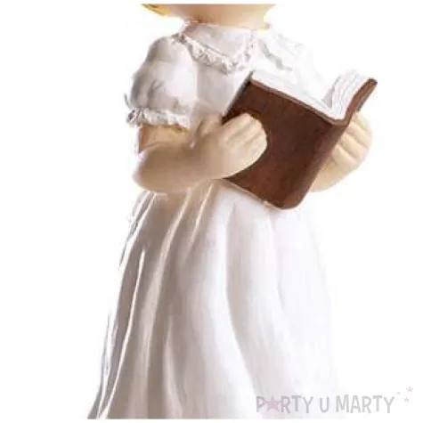 figurka na tort komunia dziewczynka z modlitewnikiem dekora 12 cm