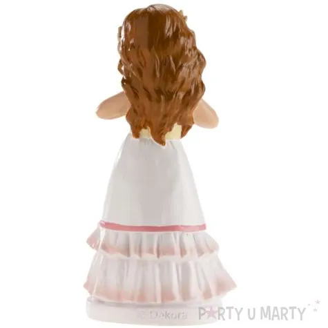 figurka na tort komunia dziewczynka z sercem dekora 16 cm