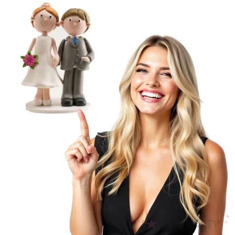 figurka na tort mloda para trzymajaca sie za rece dekora 14 cm