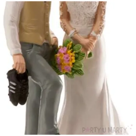 figurka na tort mloda para z pilka nozna dekora 18 cm