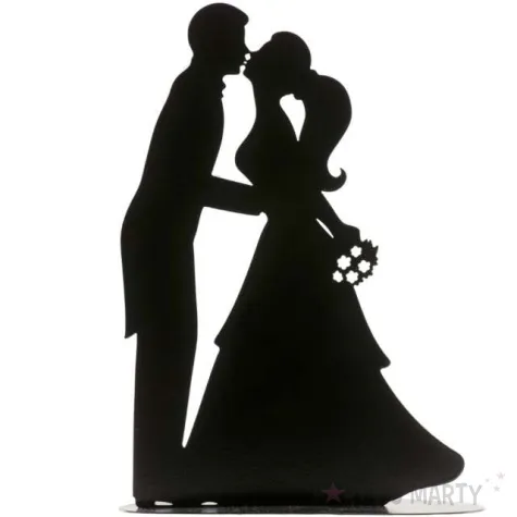 figurka na tort para mloda pocalunek dekora metalowa 18 cm