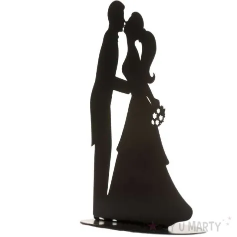 figurka na tort para mloda pocalunek dekora metalowa 18 cm