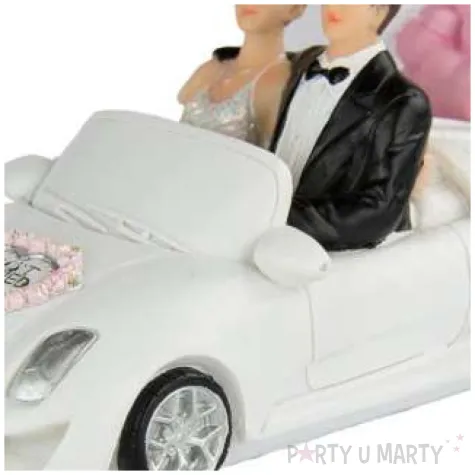 figurka na tort para mloda w kabriolecie folat 9 5 cm