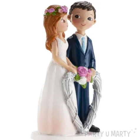 figurka na tort para mloda z sercem dekora 16 cm