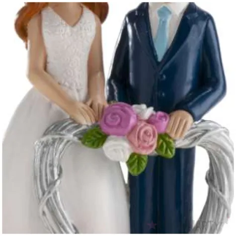 figurka na tort para mloda z sercem dekora 16 cm