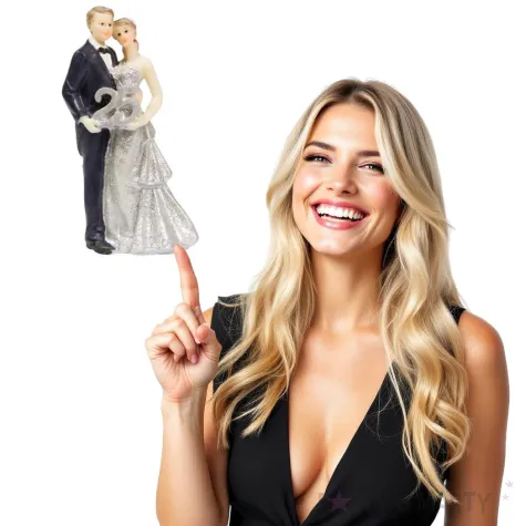 figurka na tort srebrne gody folat 11 cm