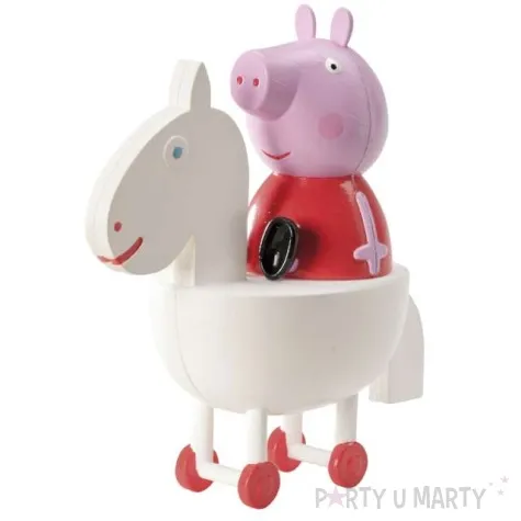 figurka na tort swinka peppa na koniku dekora 11 cm