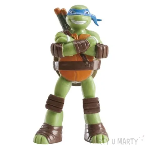 figurka na tort wojownicze zolwie ninja leonardo dekora 8 cm