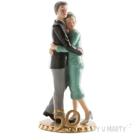 figurka na tort zlote gody 50 lecie dekora 19 cm