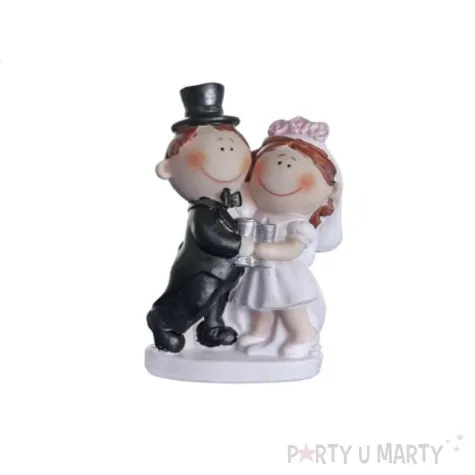 figurka para mloda z kieliszkami 1 szt