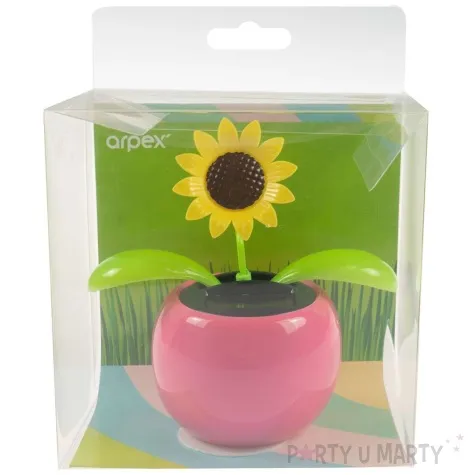 figurka solarna kwiatek slonecznik kiwaczek zolty arpex 11 x 7 x 5 cm