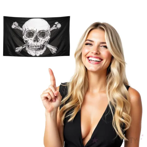 flaga piracka czaszka xxl boland 200 x 330 cm