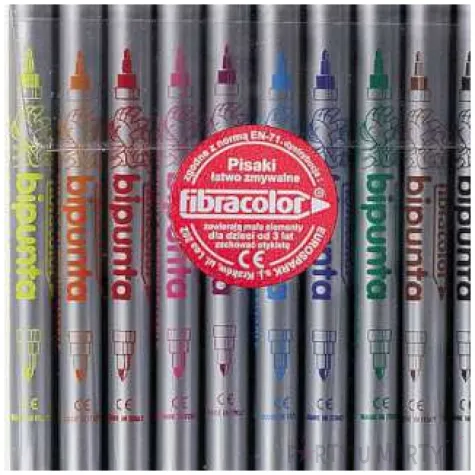 flamastry dwustronne mix fibracolor 10 kol