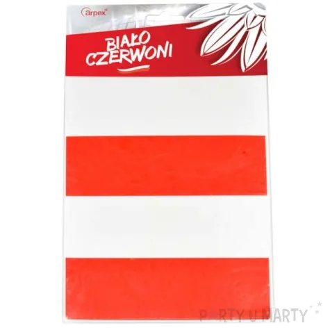 folia elektrostatyczna kibic bialo czerwona arpex 26 x 16 cm