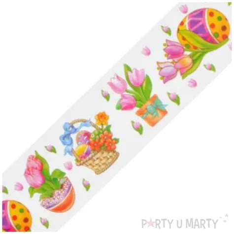 folia elektrostatyczna wielkanoc jajka i tulipany arpex 57 x 8 cm