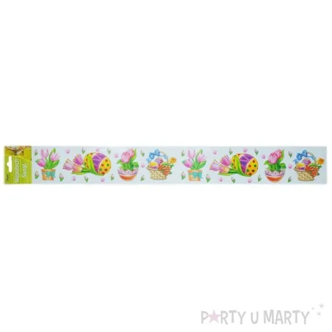 folia elektrostatyczna wielkanoc jajka i tulipany arpex 57 x 8 cm