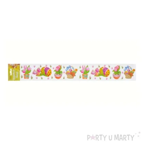 folia elektrostatyczna wielkanoc kwiaty i pisanki arpex 57 x 8 cm