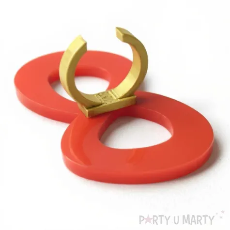 fontanna tortowa 0 urodziny cyfra czerwono zloty 18 cm