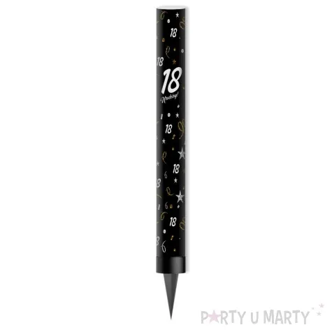 fontanna tortowa 18 urodziny glamour birthday czarny 18 cm